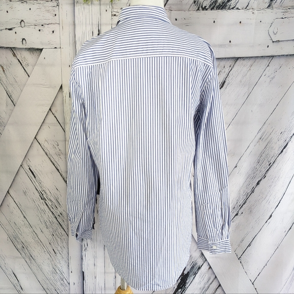 NANETTE LEPORE Embroidered Floral Button Down Long Sleeve Cotton Dress Shirt - Picture 4 of 12